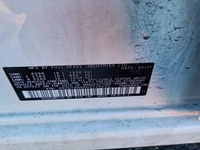 2017 SUBARU IMPREZA PREMIUM  