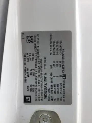 2018 CHEVROLET COLORADO   