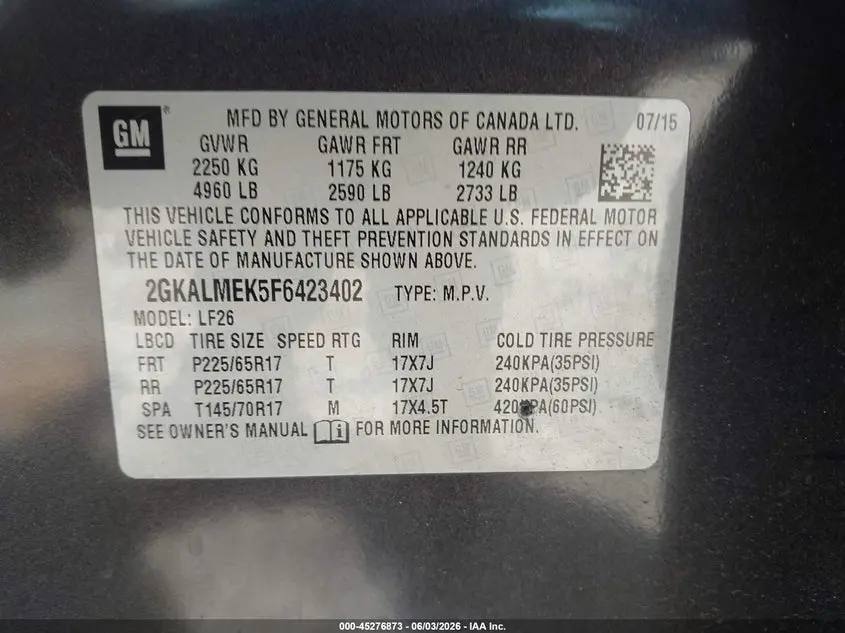 2015 GMC TERRAIN SLE-1