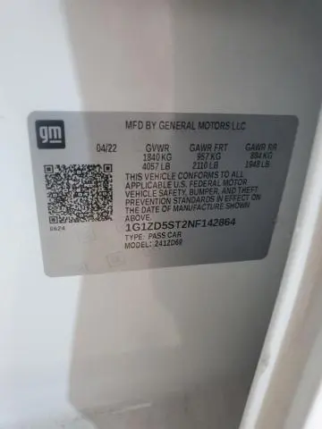 2022 CHEVROLET MALIBU LT  