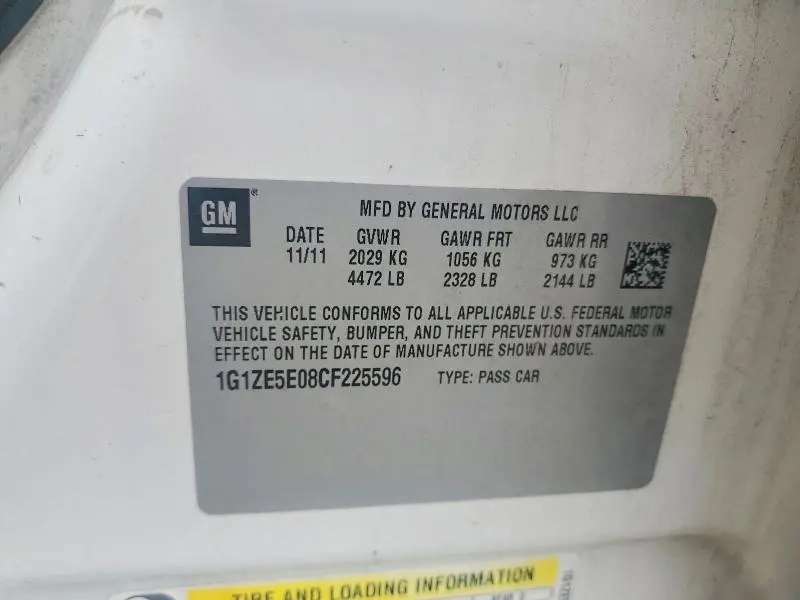 2012 CHEVROLET MALIBU LTZ  