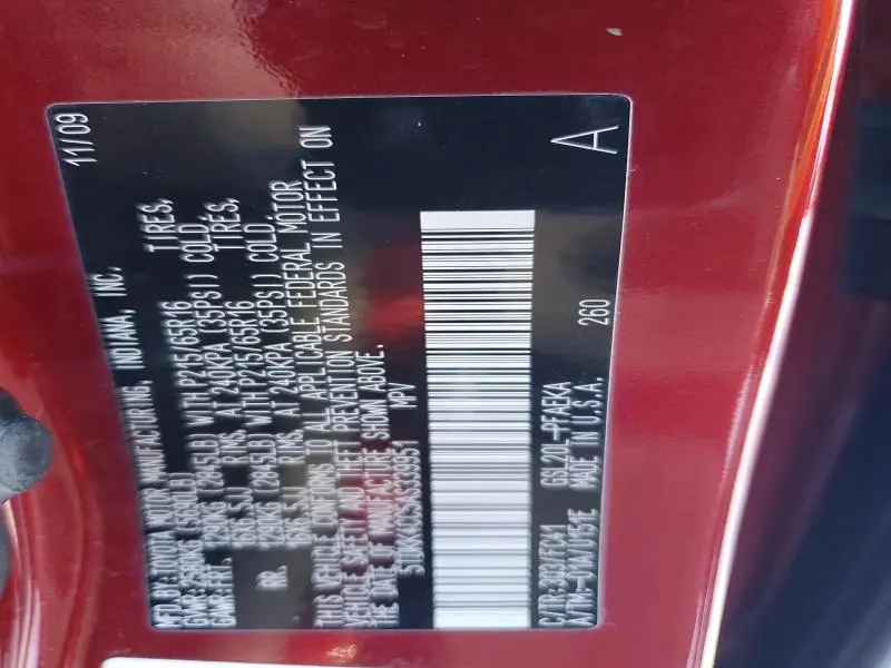 2010 TOYOTA SIENNA CE  