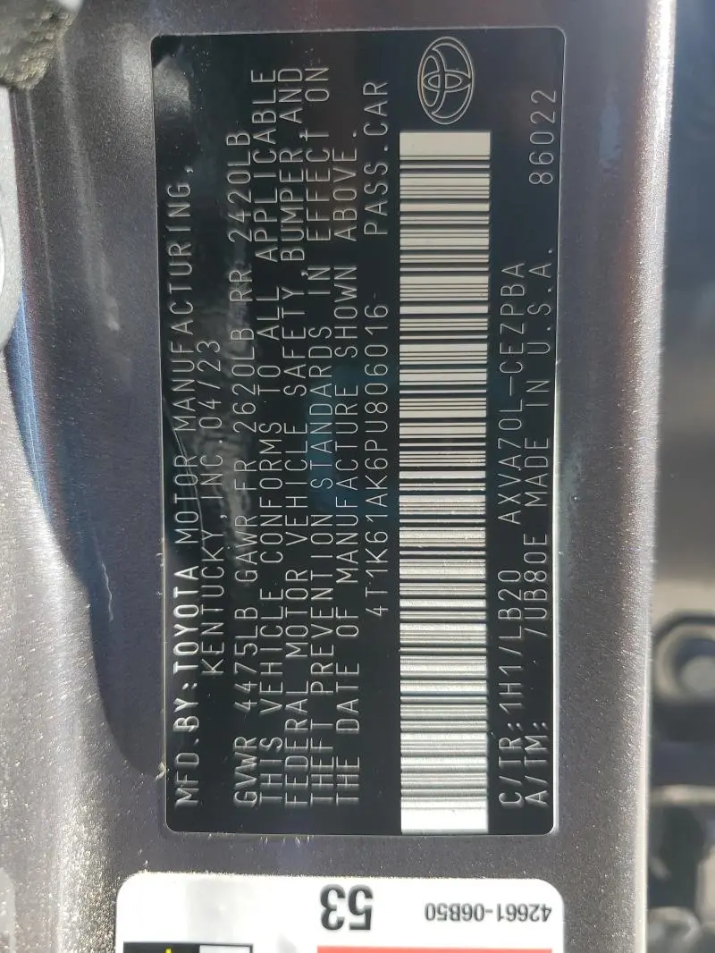 2023 TOYOTA CAMRY XSE  