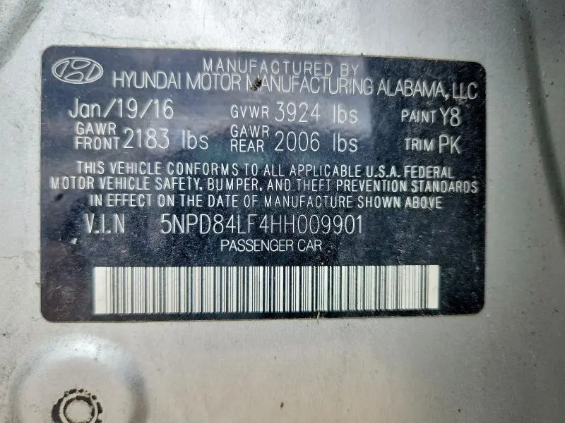 2017 HYUNDAI ELANTRA LIMITED  