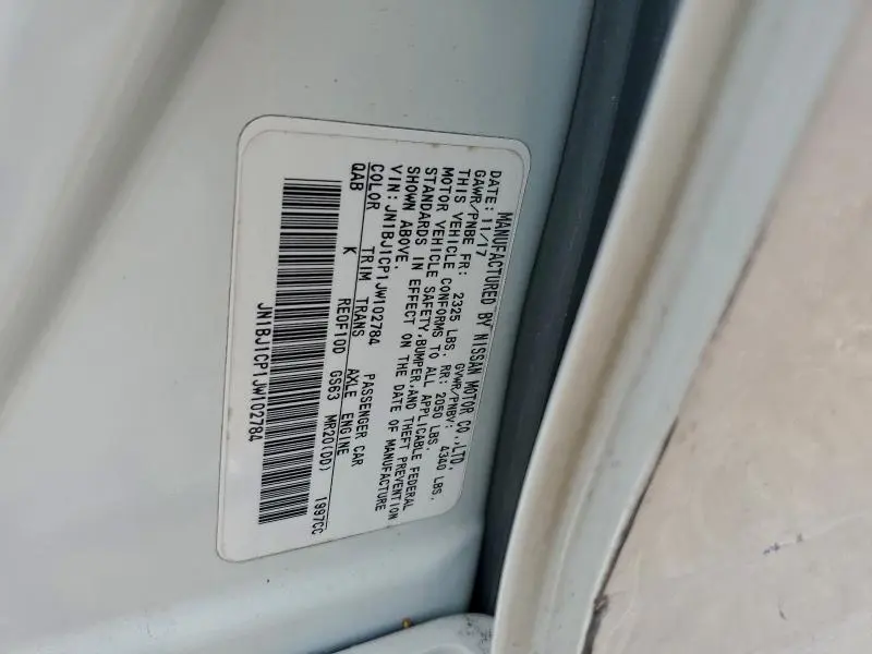 2018 NISSAN ROGUE SPORT S  