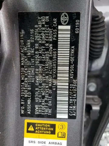2016 TOYOTA CAMRY LE  