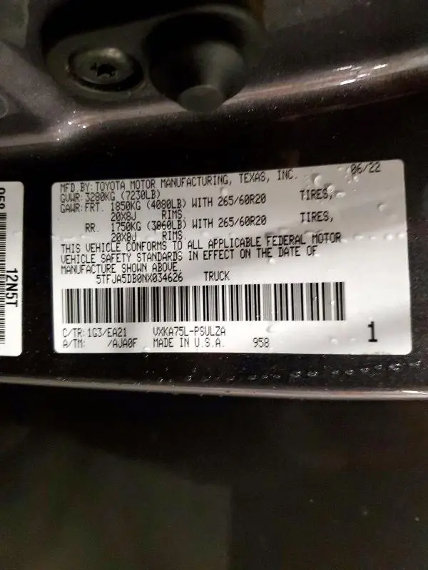 2022 TOYOTA TUNDRA CREWMAX LIMITED  