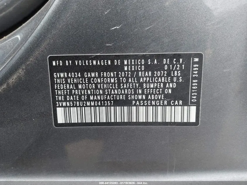 2021 VOLKSWAGEN JETTA 1.4T R-LINE/1.4T S