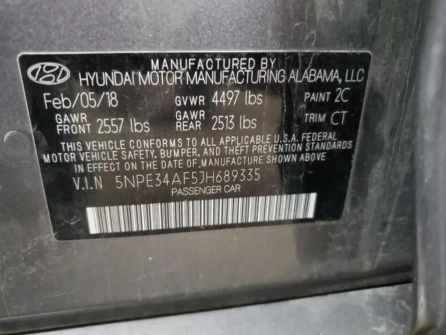2018 HYUNDAI SONATA SPORT  