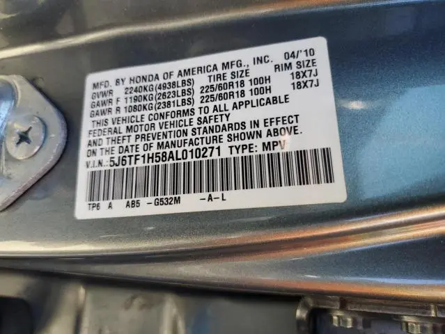 2010 HONDA ACCORD CROSSTOUR EXL  