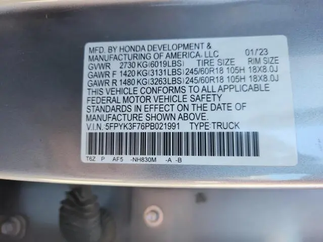 2023 HONDA RIDGELINE RTL-E  