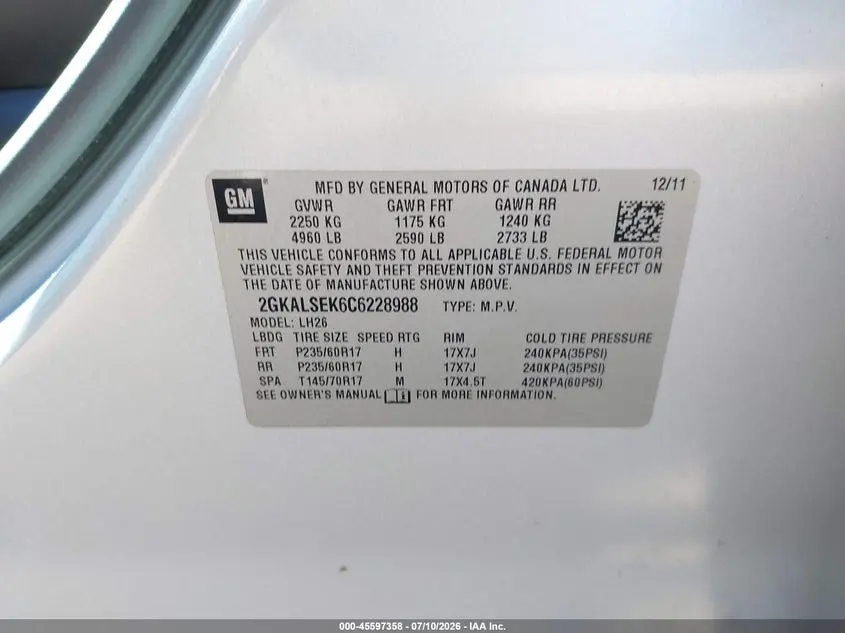 2012 GMC TERRAIN SLE-2