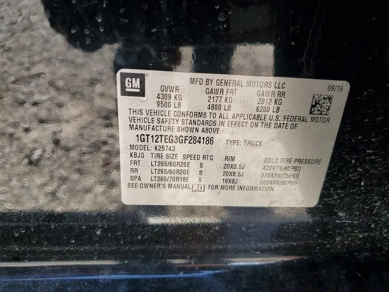 2016 GMC SIERRA K2500 SLT  