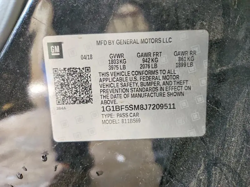 2018 CHEVROLET CRUZE PREMIER  