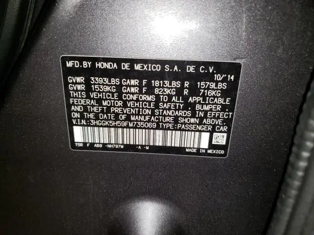 2015 HONDA FIT LX  