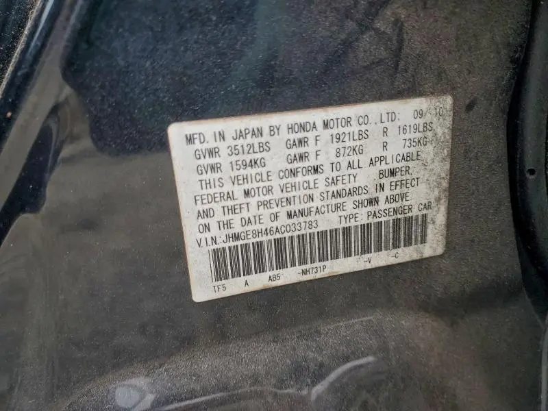 2010 HONDA FIT SPORT  