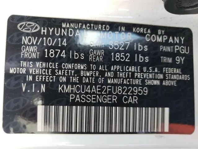 2015 HYUNDAI ACCENT GLS