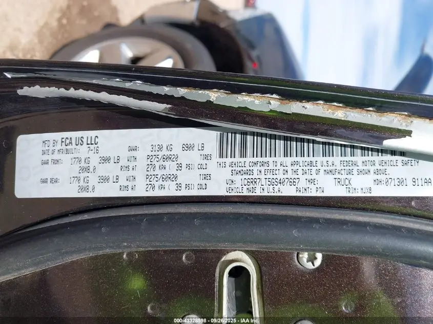 2016 RAM 1500 LONE STAR