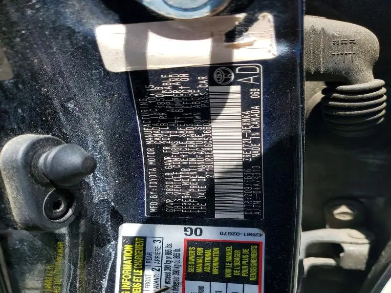2016 TOYOTA COROLLA LE  