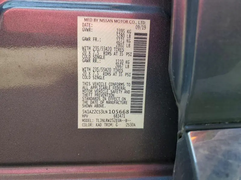2020 NISSAN MURANO SL  
