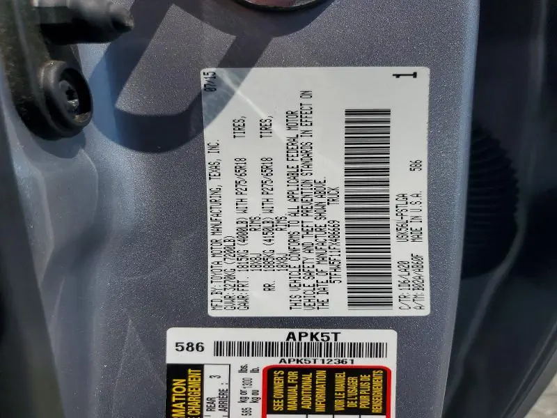 2015 TOYOTA TUNDRA CREWMAX LIMITED  