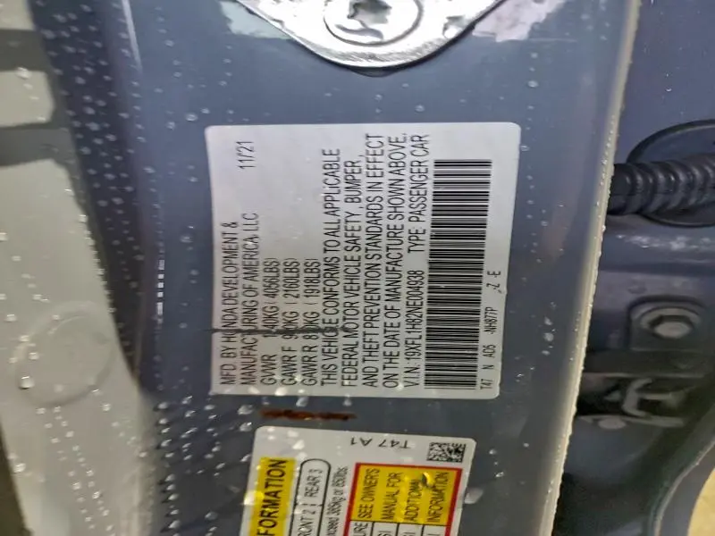 2022 HONDA CIVIC SPORT TOURING  