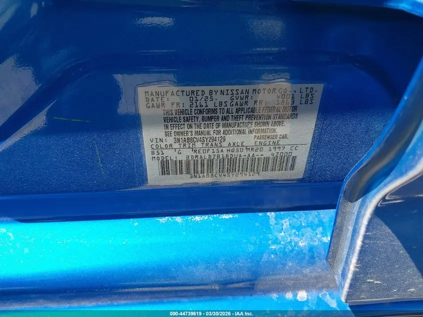 2025 NISSAN SENTRA SV