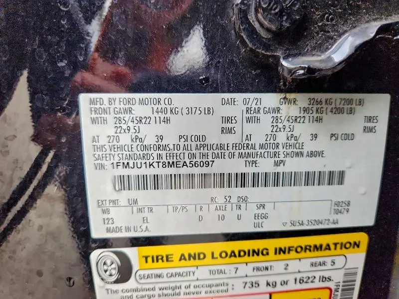 2021 FORD EXPEDITION LIMITED  