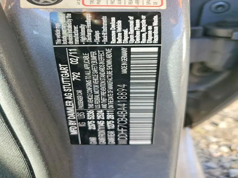 2011 MERCEDES-BENZ E 550  