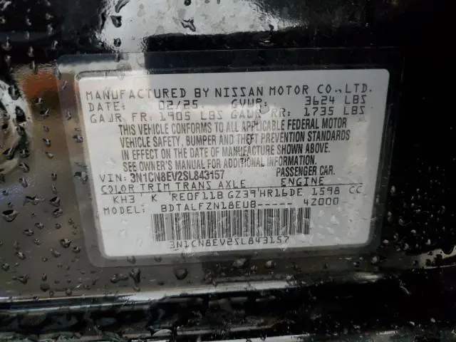 2025 NISSAN VERSA SV  