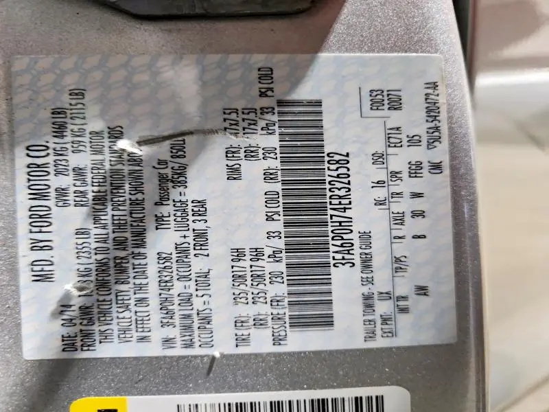 2014 FORD FUSION SE  