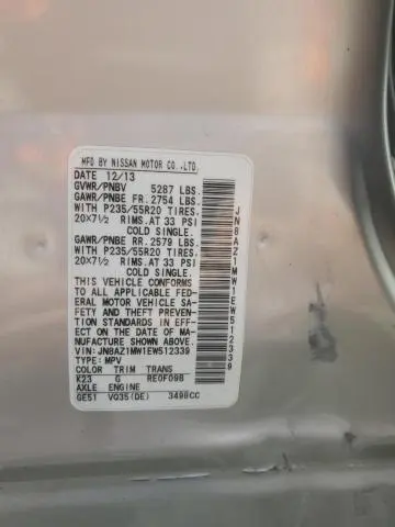 2014 NISSAN MURANO S  