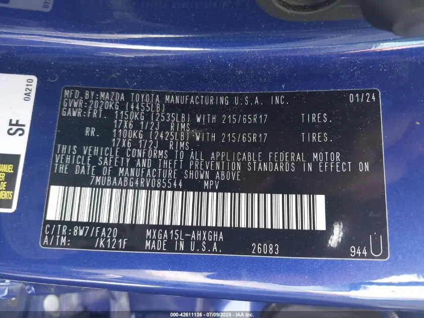 2024 TOYOTA COROLLA CROSS LE