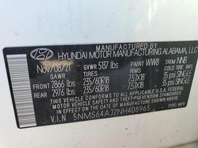 2022 HYUNDAI SANTA FE SEL