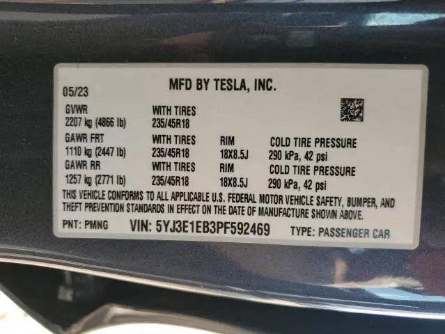 2023 TESLA MODEL 3   