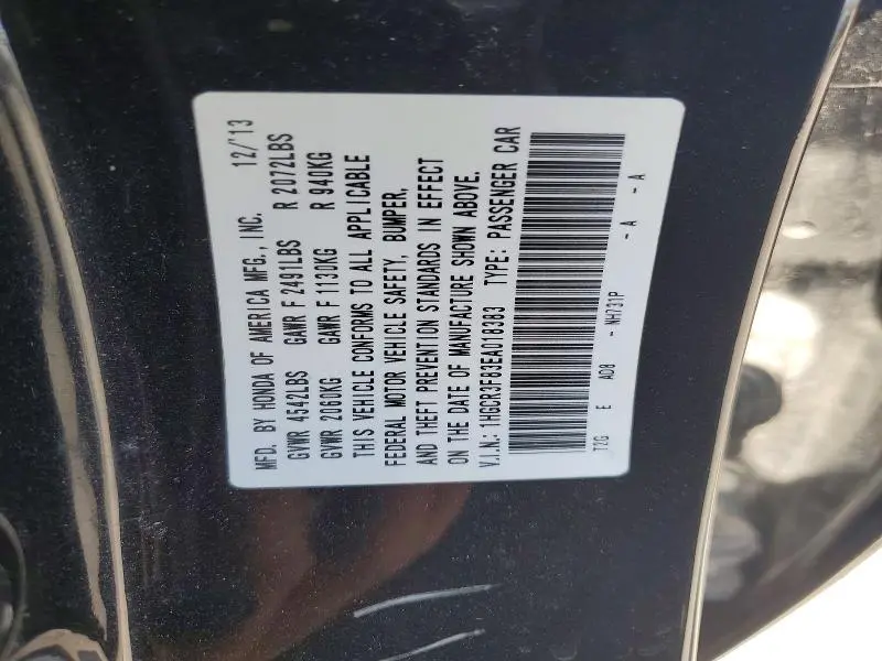 2014 HONDA ACCORD EXL  