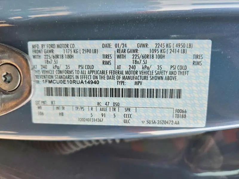 2024 FORD ESCAPE   