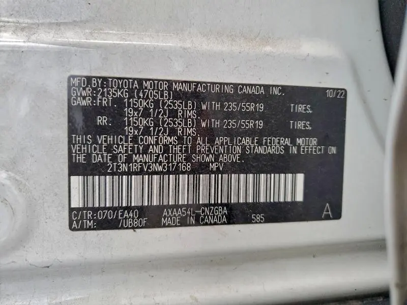 2022 TOYOTA RAV4 LIMITED  