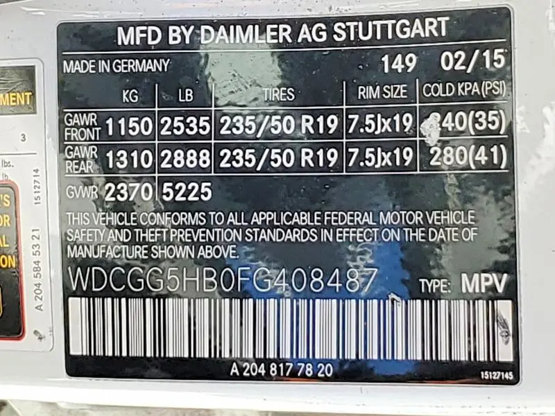 2015 MERCEDES-BENZ GLK 350  