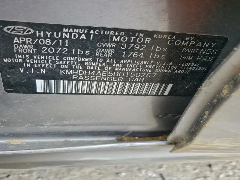 2011 HYUNDAI ELANTRA GLS  