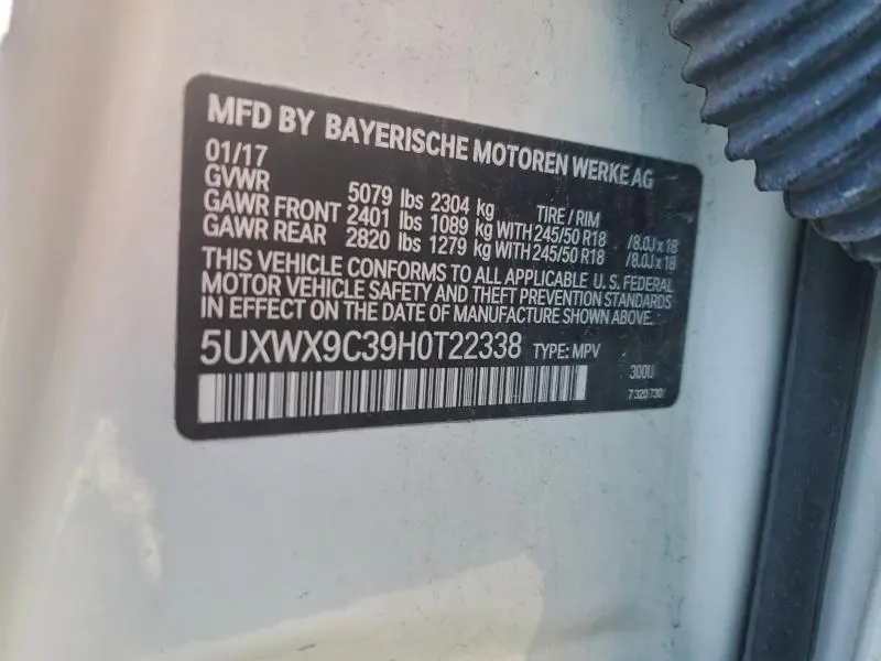 2017 BMW X3 XDRIVE28I  