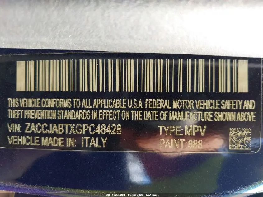 2016 JEEP RENEGADE LATITUDE