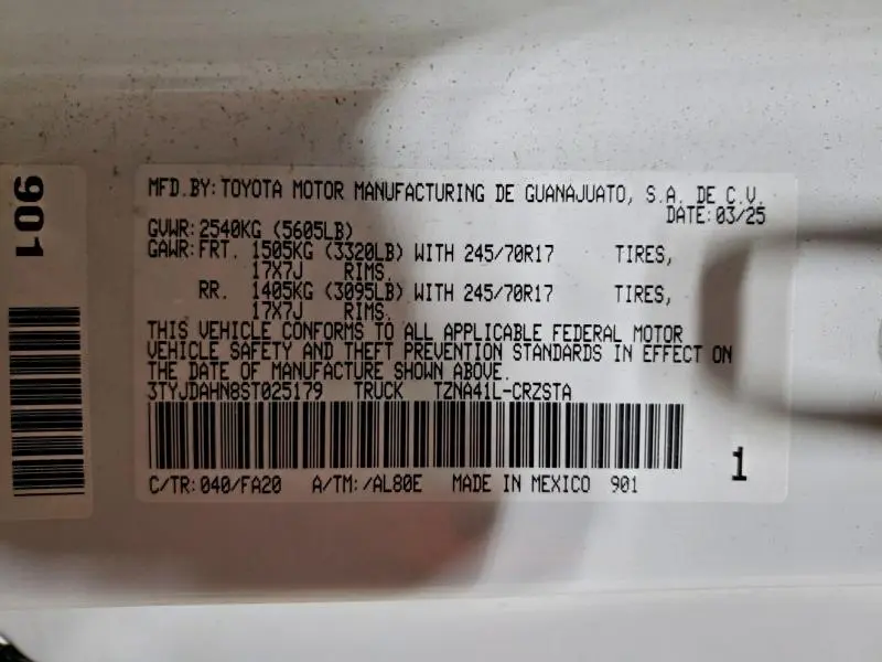 2025 TOYOTA TACOMA XTRACAB  