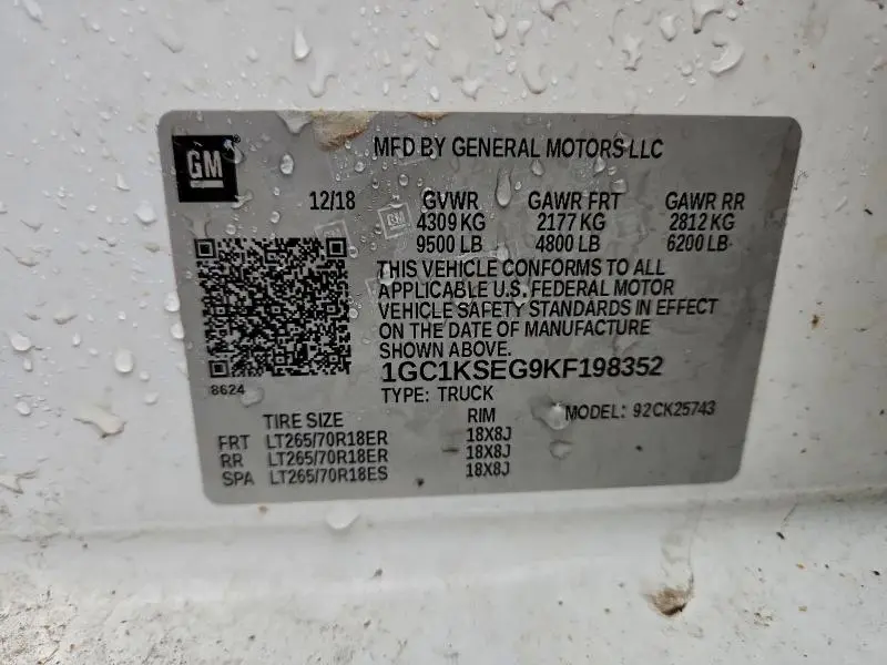 2019 CHEVROLET SILVERADO K2500 HEAVY DUTY LT  