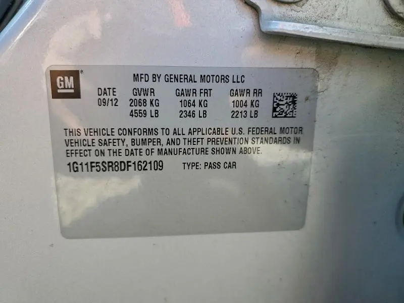 2013 CHEVROLET MALIBU   