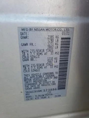 2021 NISSAN MURANO SV  