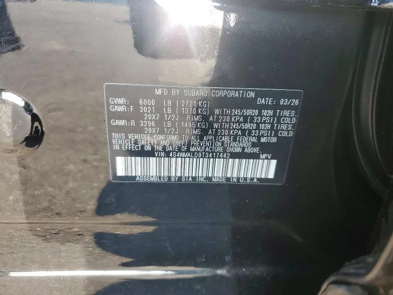 2026 SUBARU ASCENT ONYX TOURING  