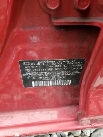 2017 HYUNDAI ELANTRA SE