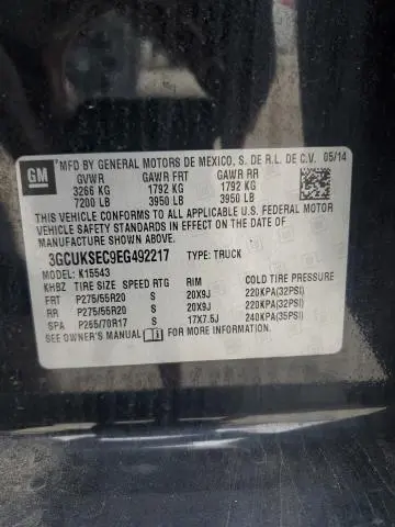 2014 CHEVROLET SILVERADO K1500 LTZ  