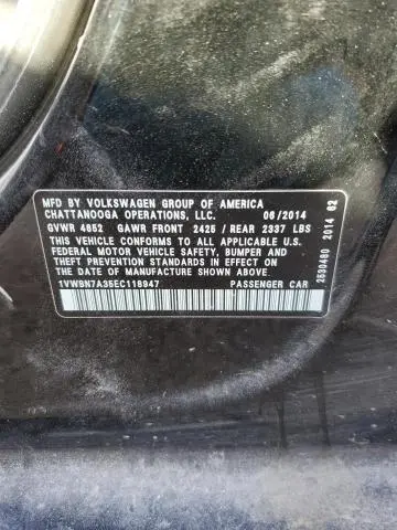 2014 VOLKSWAGEN PASSAT SE